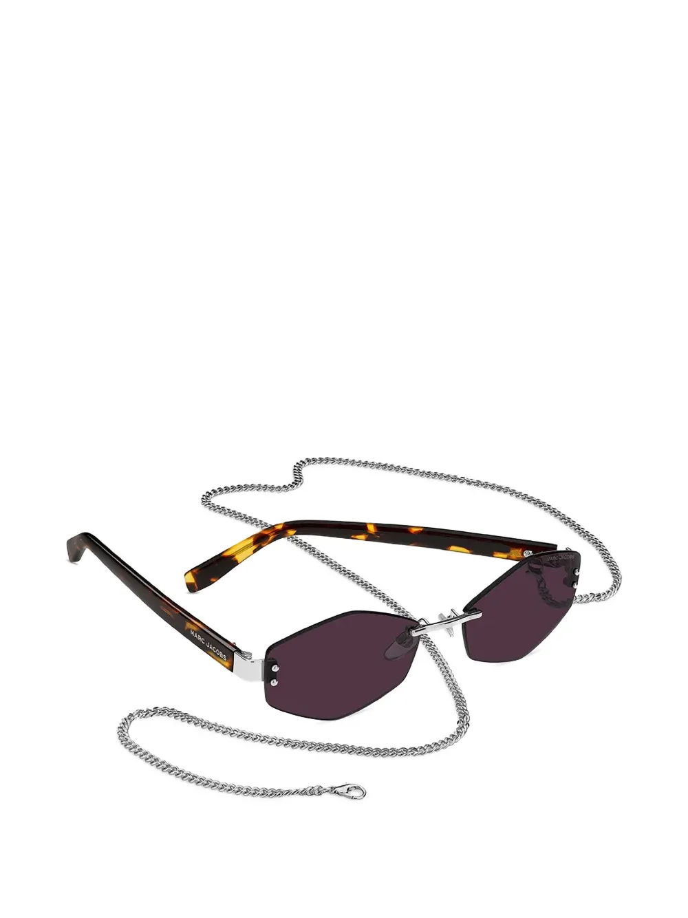 Marc Jacobs Eyewear Zonnebril met randloos geometrisch montuur Zilver