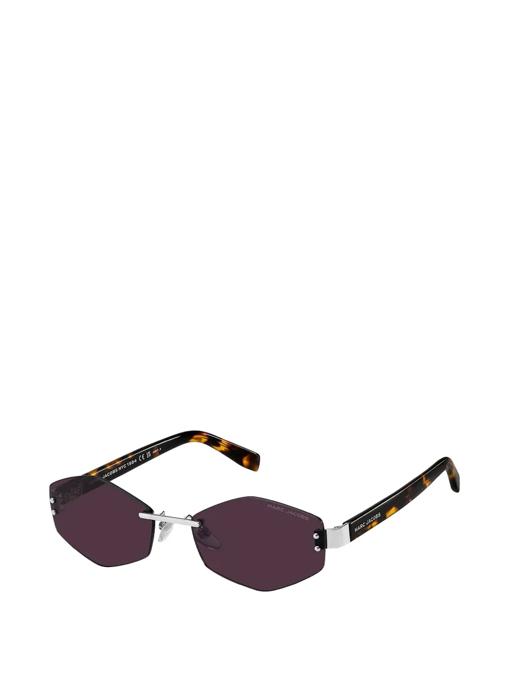 Marc Jacobs Eyewear Zonnebril met randloos geometrisch montuur Zilver