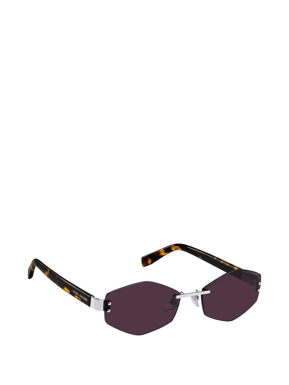 Marc Jacobs Eyewear Zonnebril met randloos geometrisch montuur Zilver