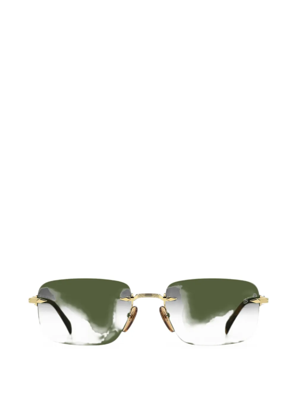 Eyewear by David Beckham rimless rectangle-frame sunglasses - Oro