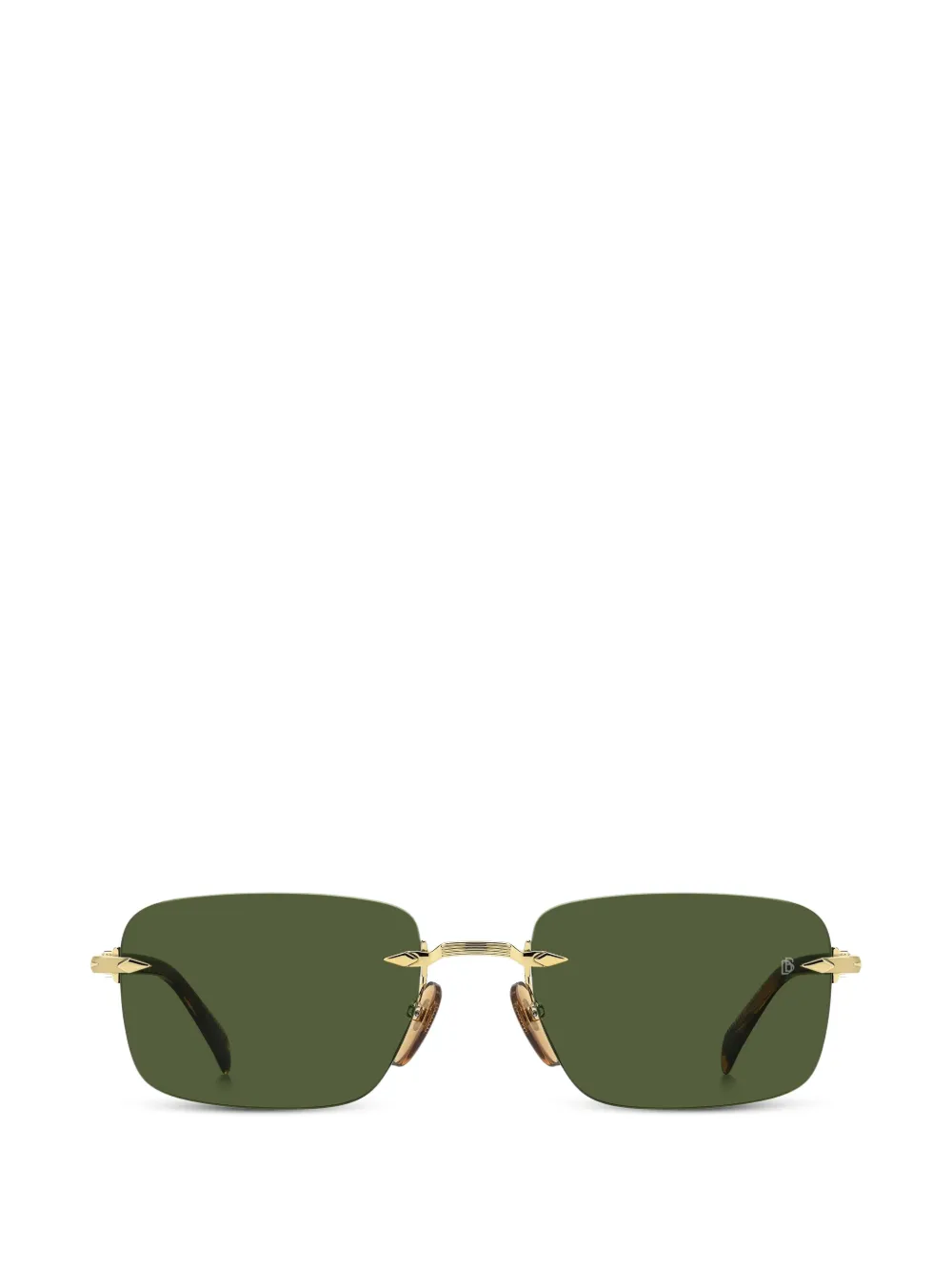 Eyewear by David Beckham rimless rectangle-frame sunglasses - Oro