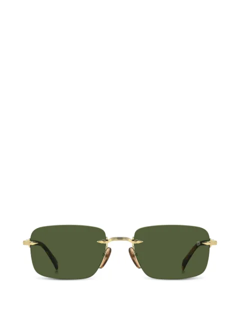 Eyewear by David Beckham rimless rectangle-frame sunglasses