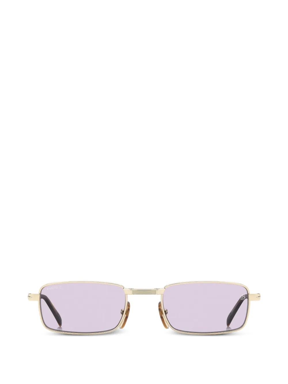 Eyewear by David Beckham Origami rectangle-frame sunglasses - Oro