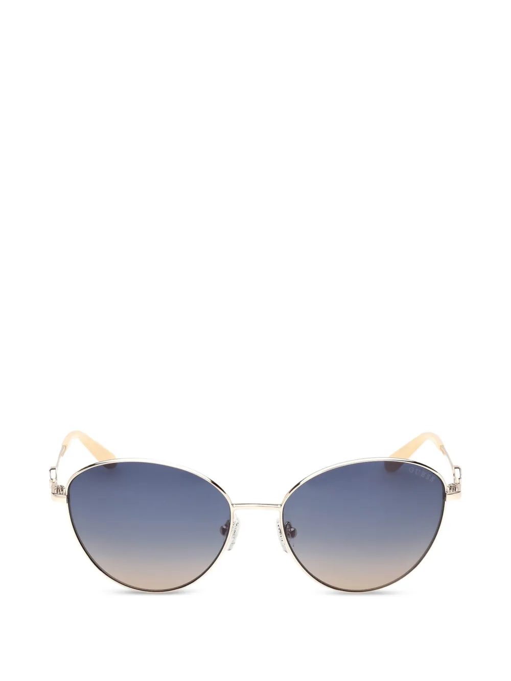 GUESS EYEWEAR Occhiali da sole cat-eye con placca logo - Oro
