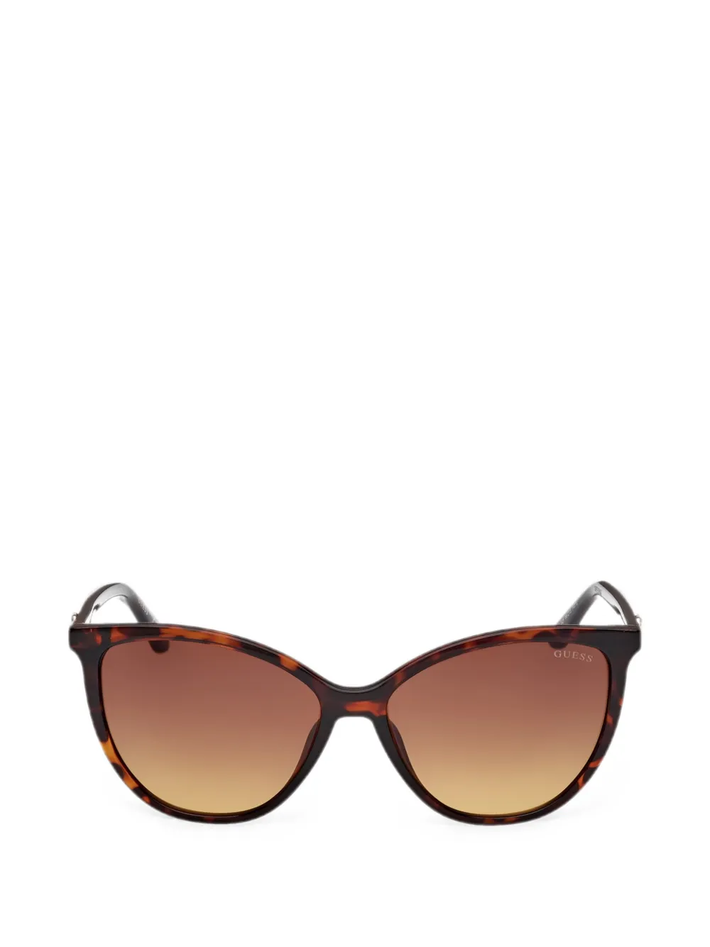 GUESS EYEWEAR Occhiali da sole cat-eye con effetto tartarugato - Marrone