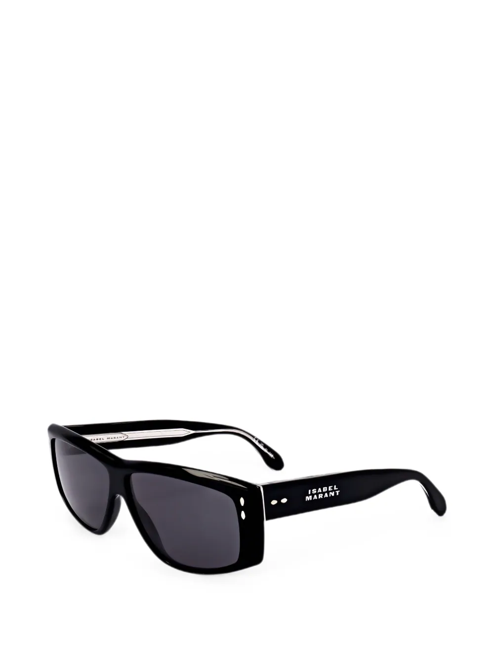 Isabel Marant Eyewear Zonnebril met rechthoekig montuur en logo-patroon Zwart