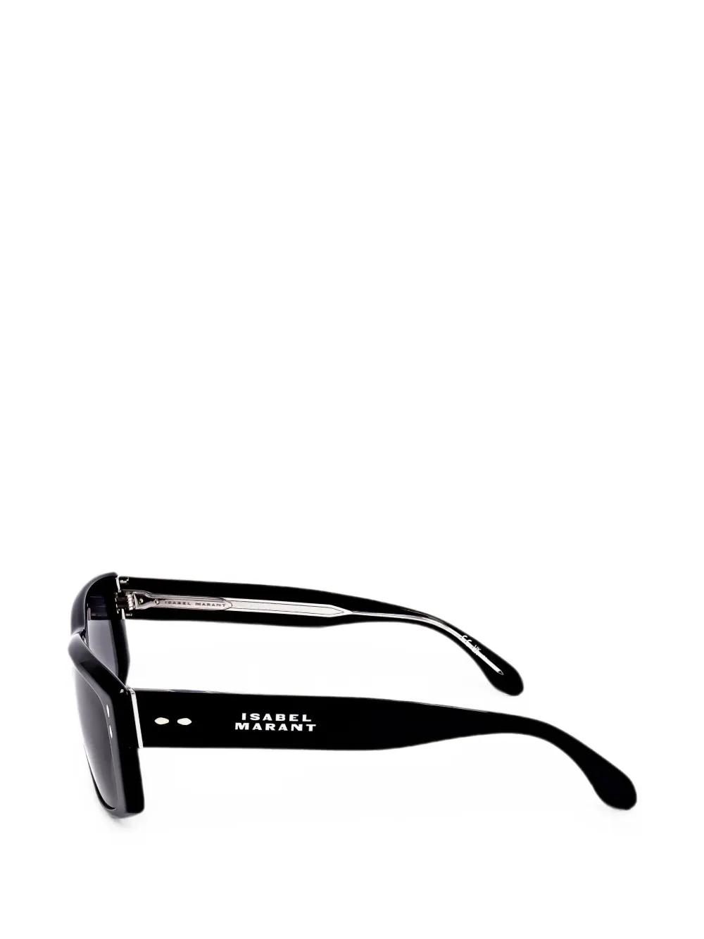Isabel Marant Eyewear Zonnebril met rechthoekig montuur en logo-patroon Zwart