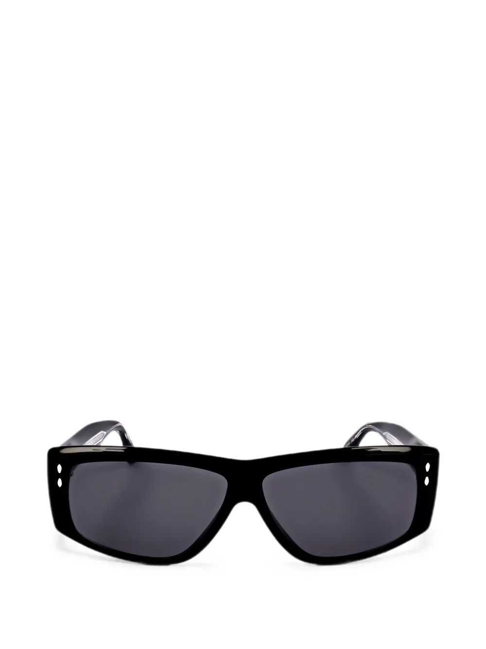 Isabel Marant Eyewear Zonnebril met rechthoekig montuur en logo-patroon Zwart