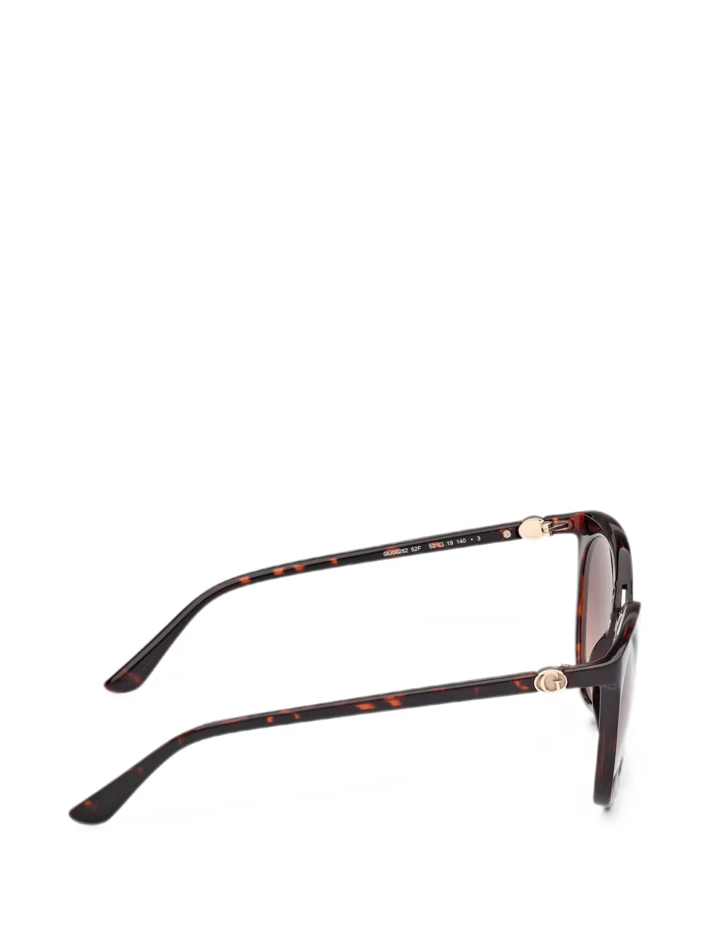 GUESS EYEWEAR Zonnebril met rond montuur Bruin