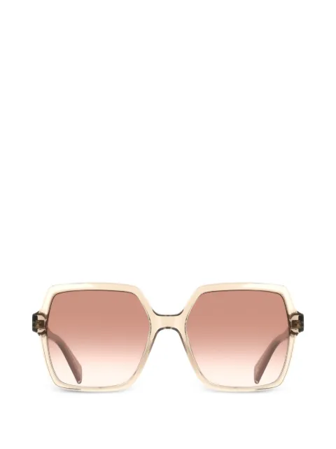 LIU JO monogram-print geometric-frame sunglasses