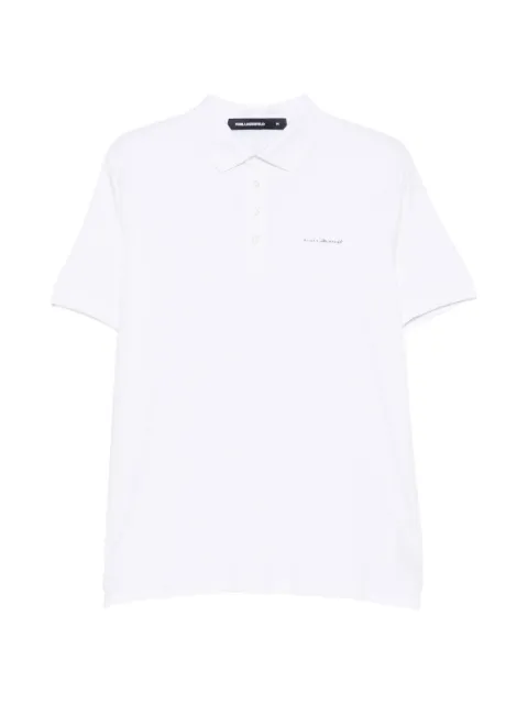 Karl Lagerfeld logo-print short-sleeve polo shirt