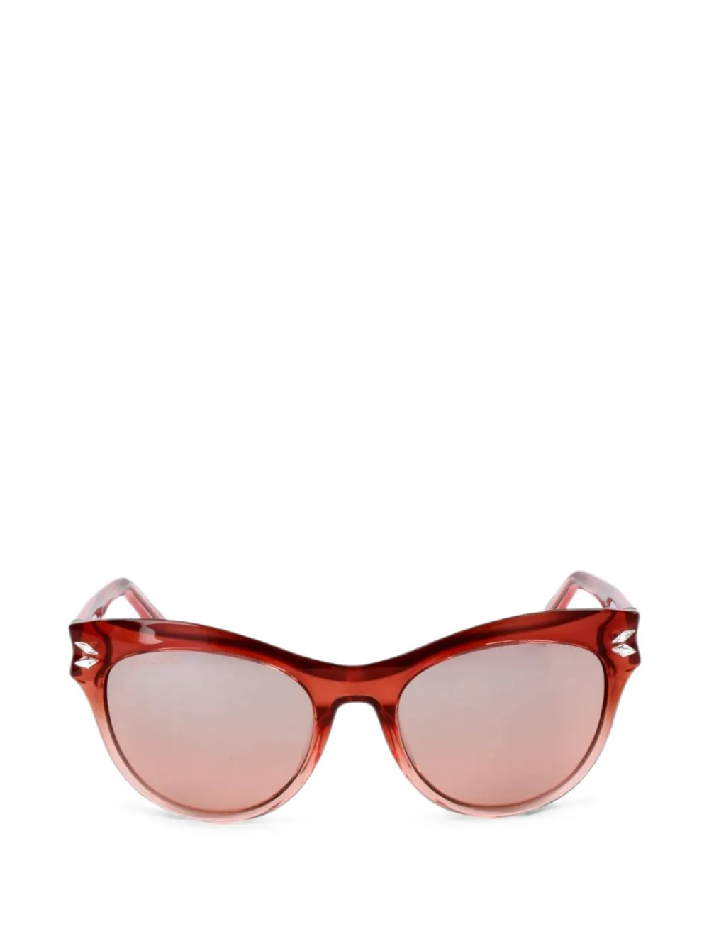 Swarovski Eyewear Occhiali da sole cat-eye con decorazione - Rosso