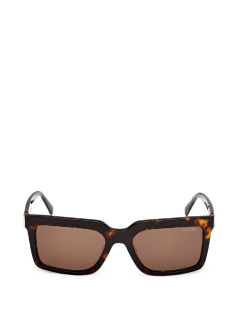 GUESS EYEWEAR tortoiseshell-effect rectangle-frame sunglasses