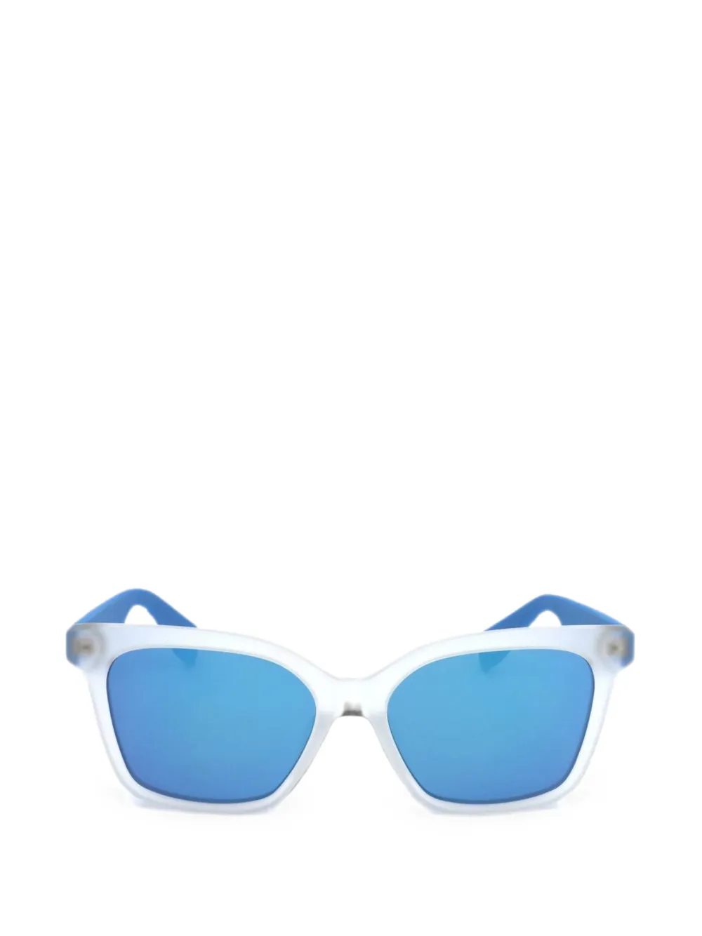 adidas Sonnenbrille mit geometrischem Gestell - Weiß