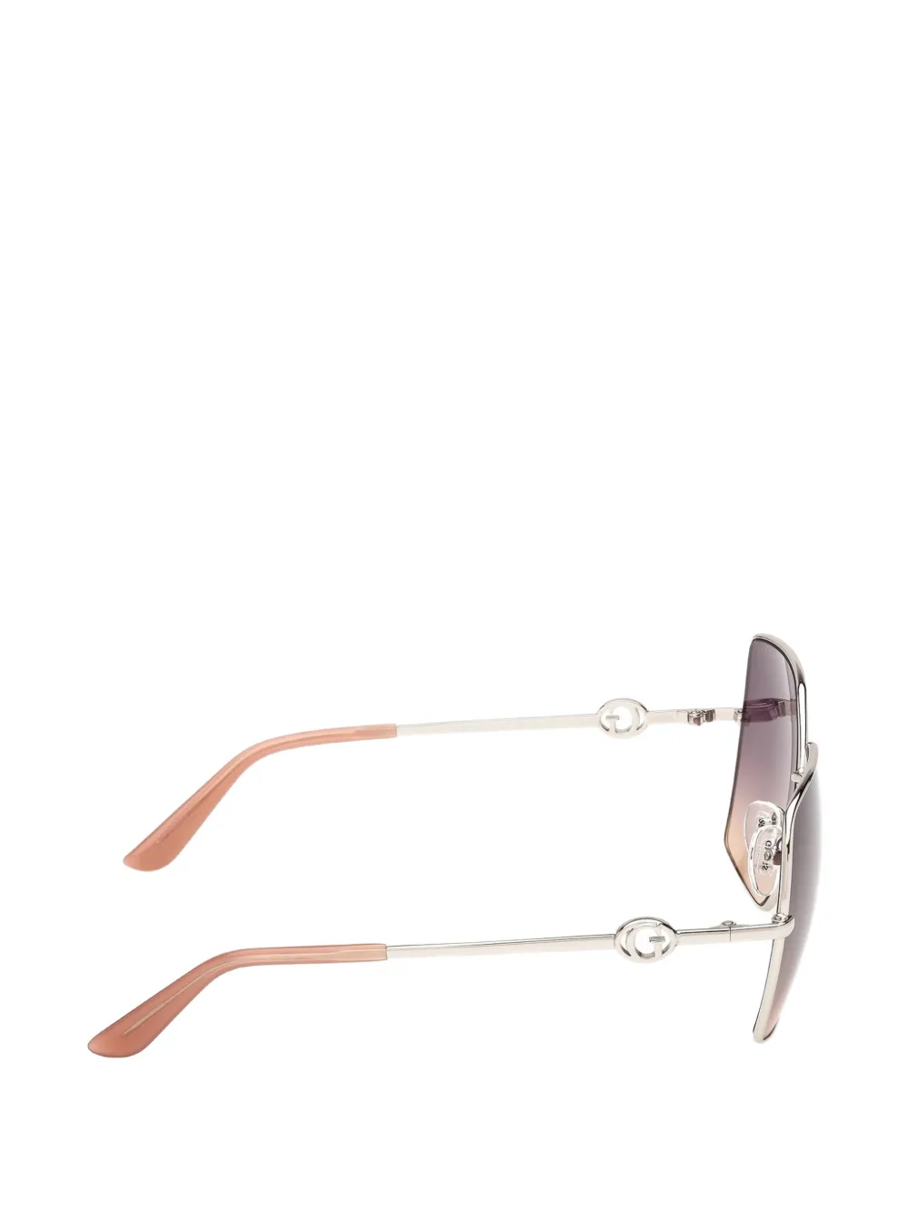 GUESS EYEWEAR Zonnebril met geometrisch montuur Zilver