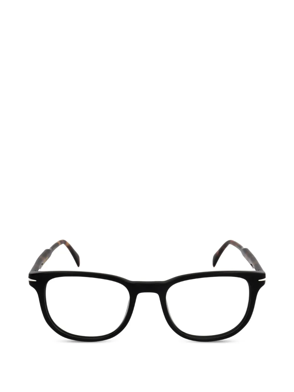 Eyewear by David Beckham Occhiali da sole rettangolari tartarugati - Nero