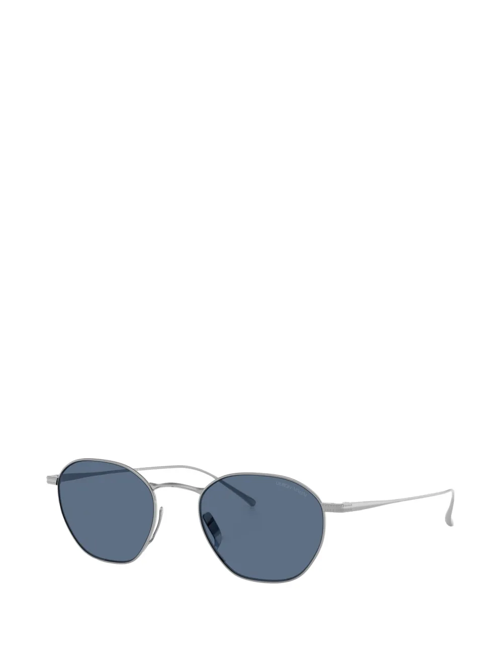 Giorgio Armani Zonnebril met geometrisch montuur Zilver