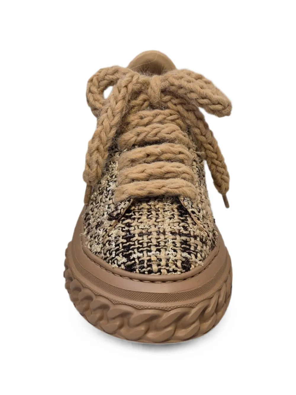 Casadei Off Road tweed chunky-sole sneakers Bruin