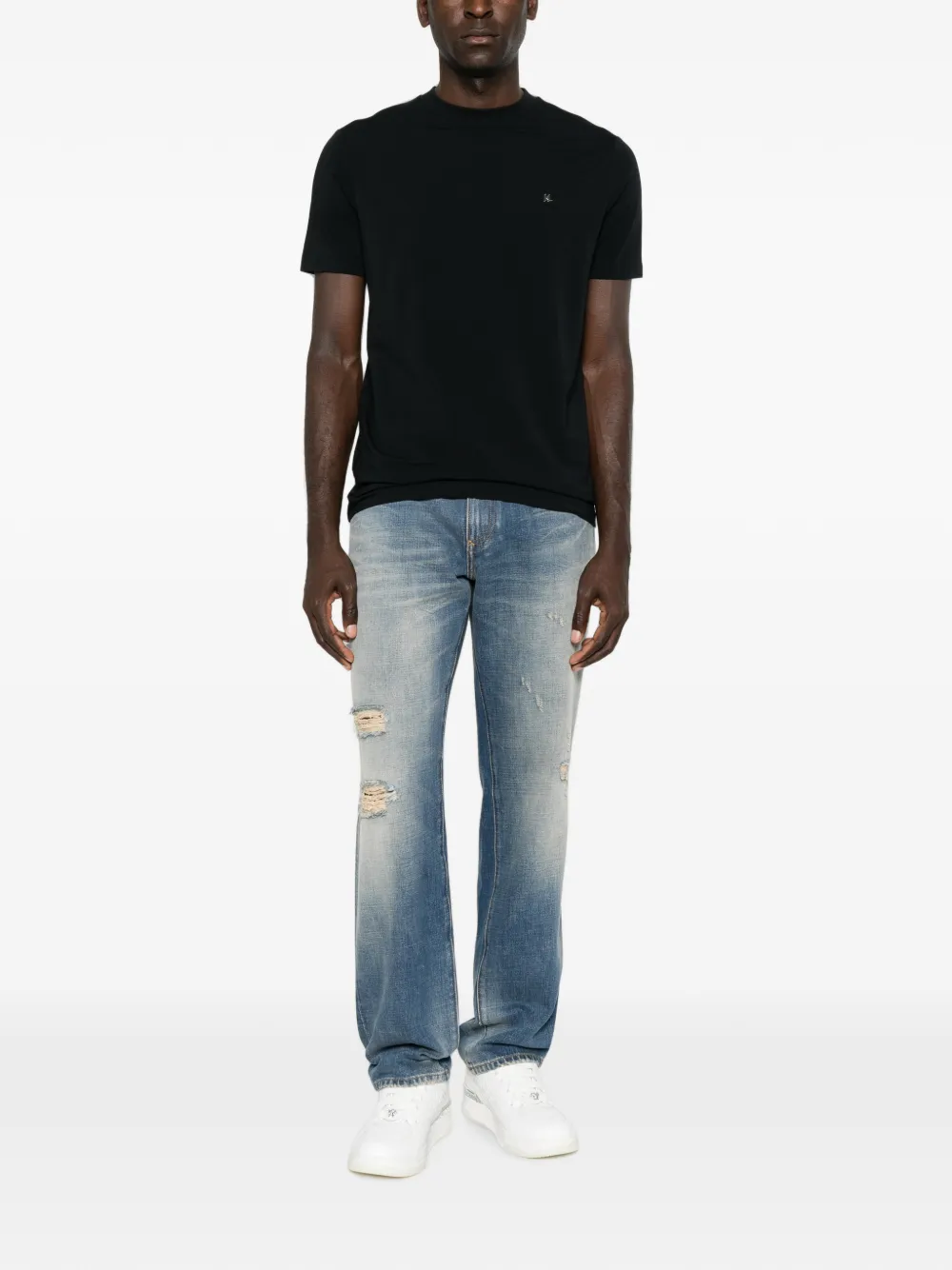 Karl Lagerfeld T-shirt met logoplakkaat Zwart