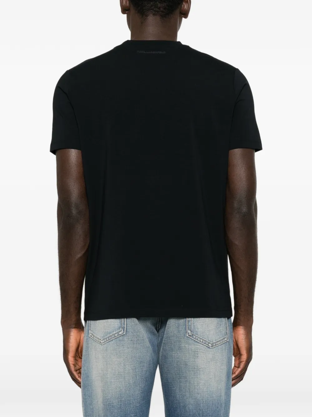 Karl Lagerfeld T-shirt met logoplakkaat Zwart