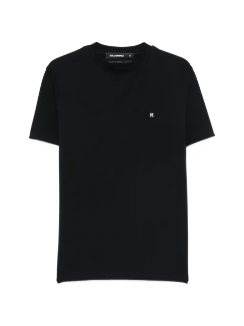 Karl Lagerfeld logo-plaque crew-neck cotton T-shirt
