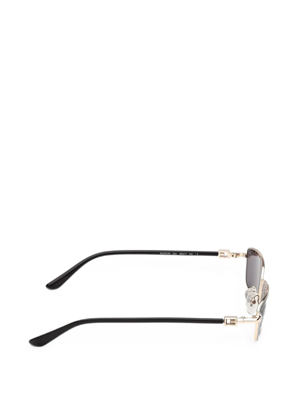 GUESS EYEWEAR Zonnebril met rechthoekig montuur Goud