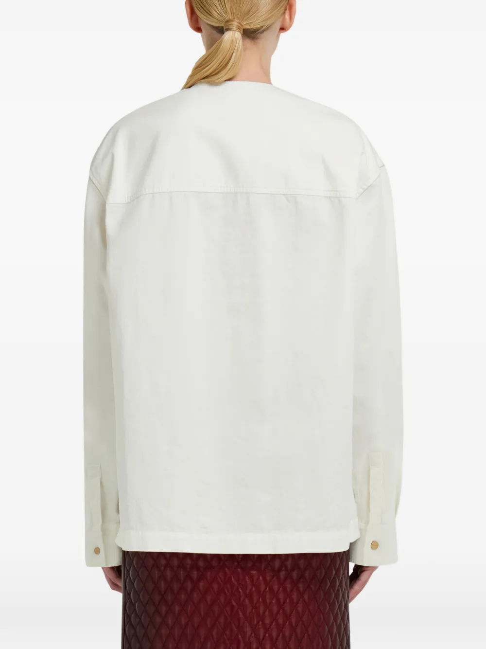 Ferragamo Washed gabardine shirt Wit
