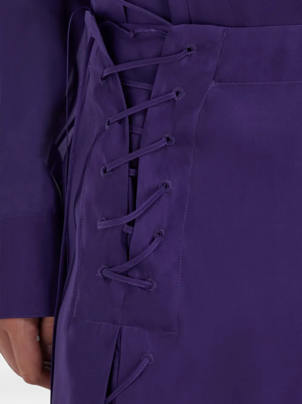 Ferragamo Organza rok met strikdetail Paars