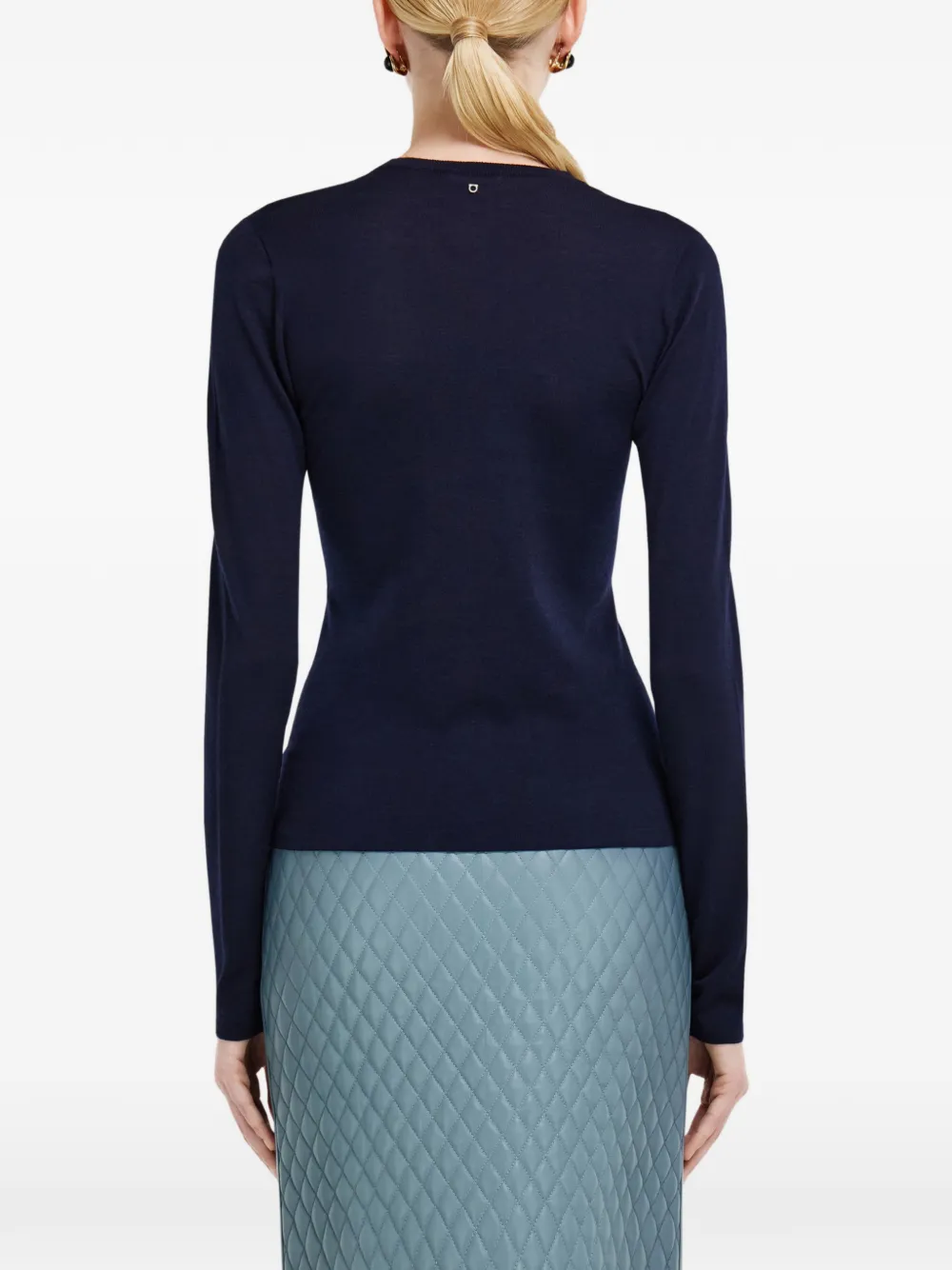Ferragamo lightweight wool top Blauw