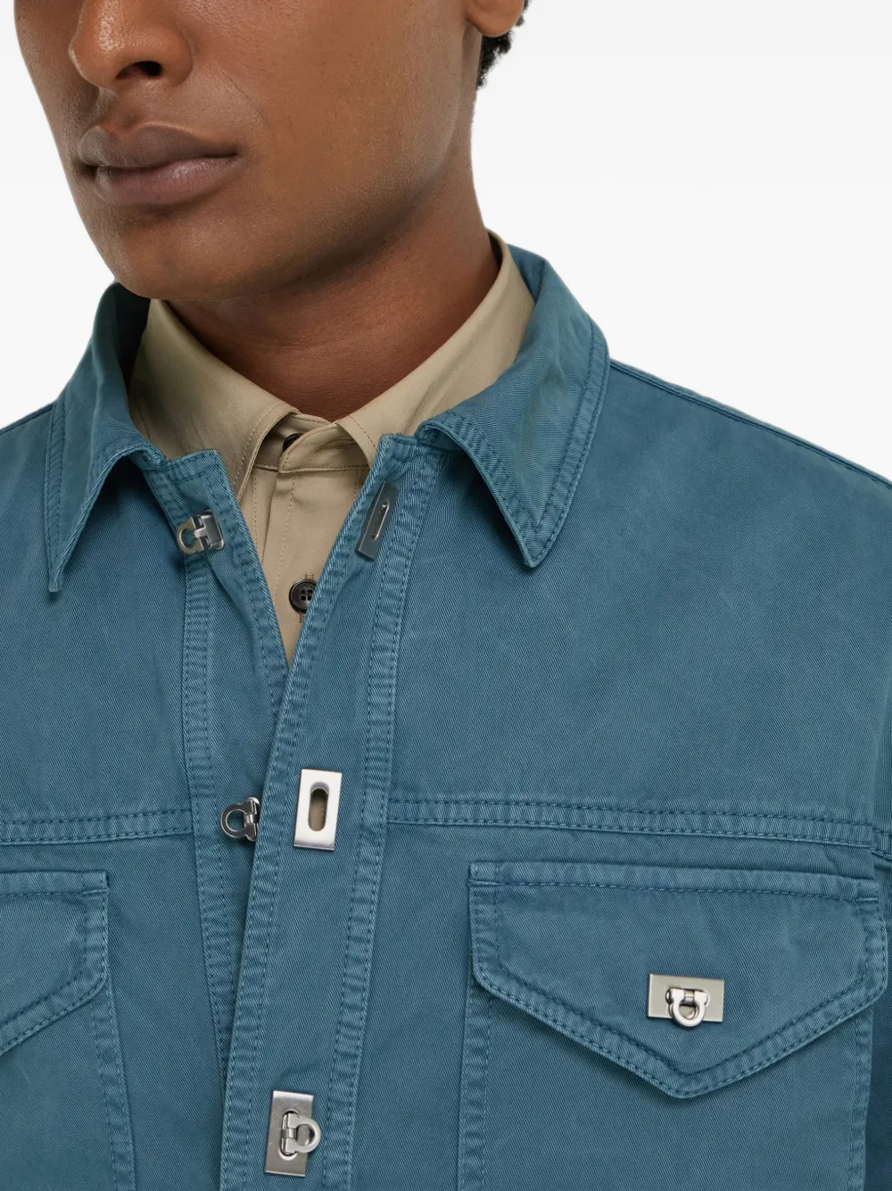 Ferragamo Workwear overhemd Blauw