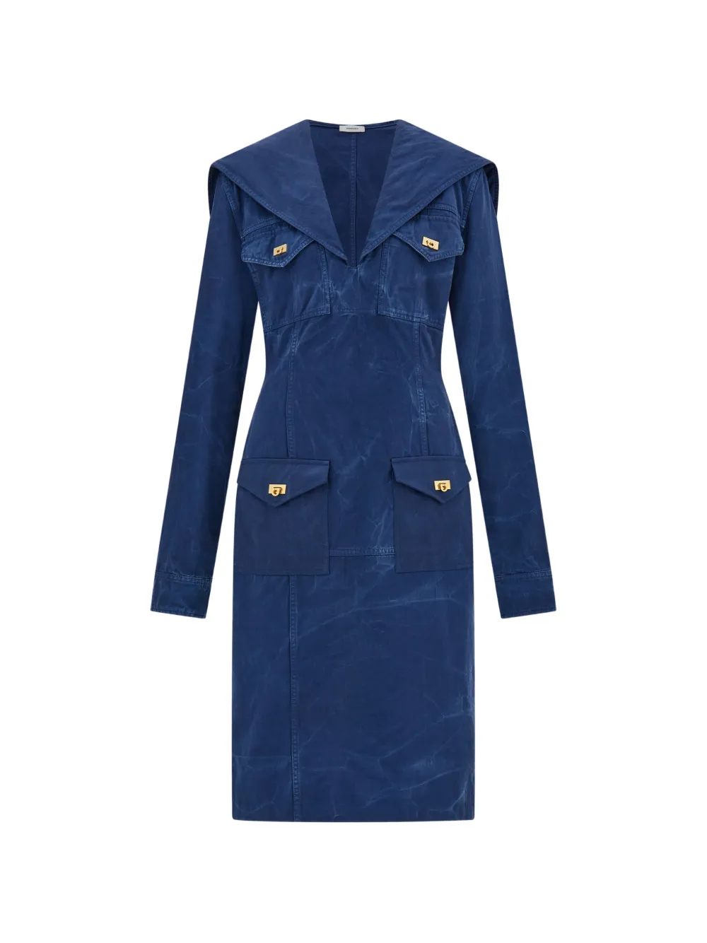 Ferragamo washed gabardine dress - Blu