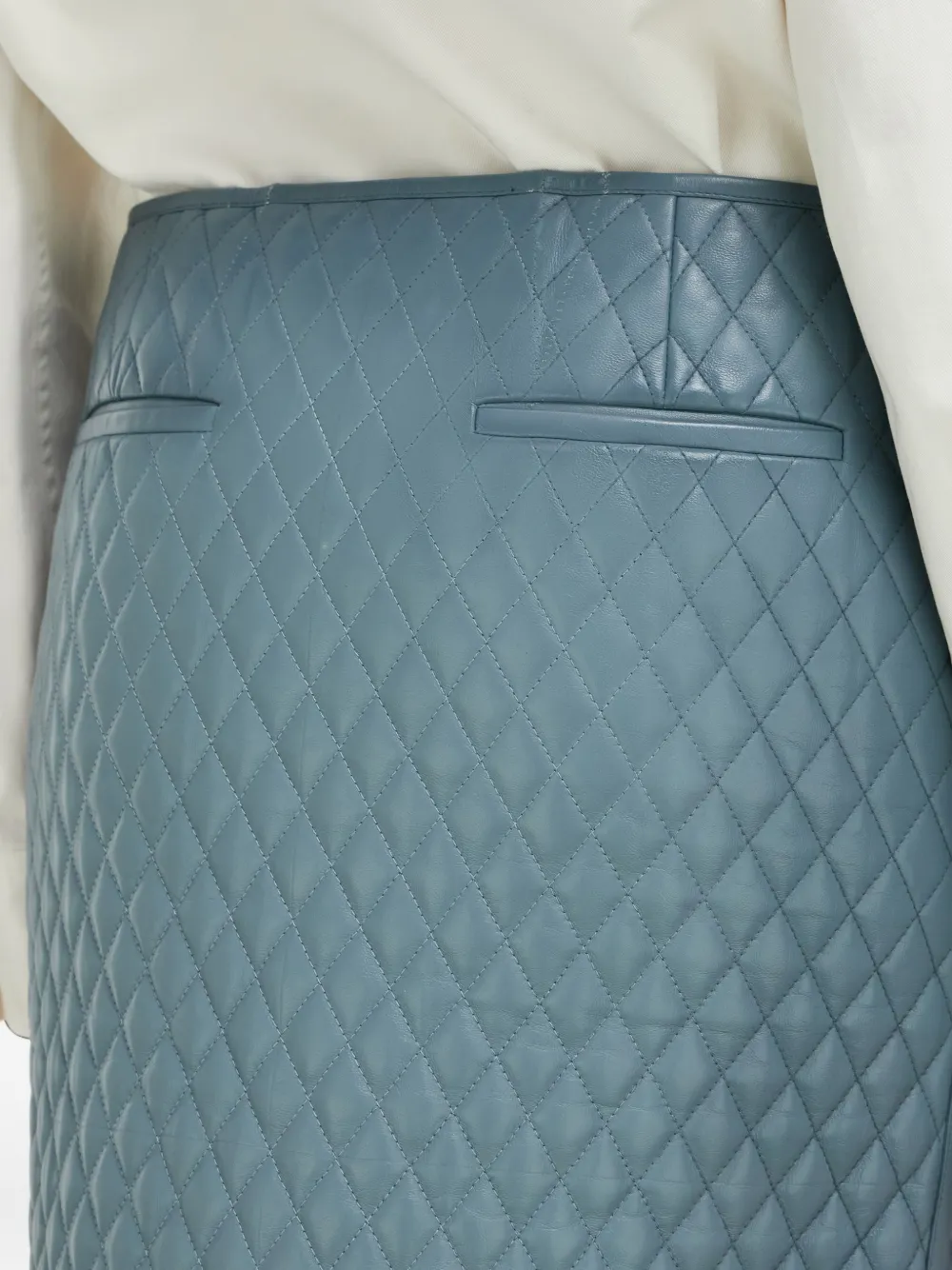 Ferragamo Gewatteerde nappa rok Blauw