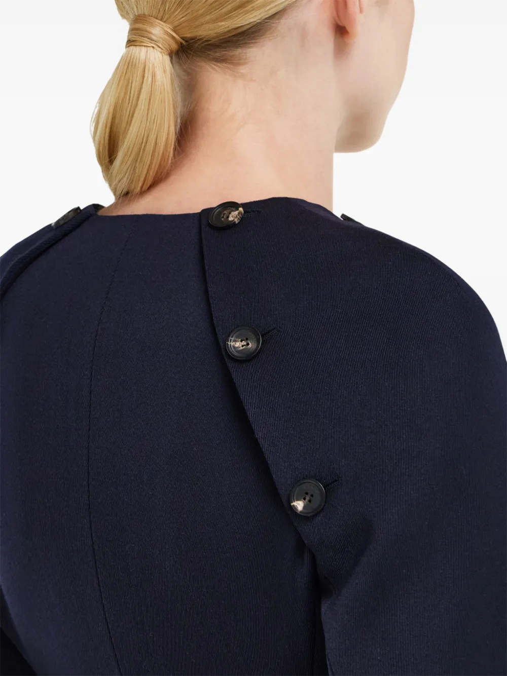 Ferragamo Cropped jack met knoopdetail Blauw