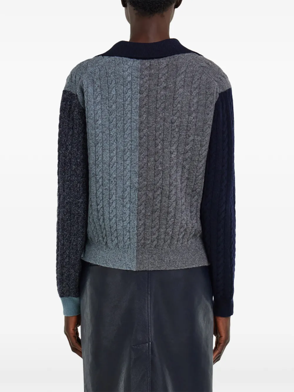 Ferragamo Kabelgebreid vest met Gancio-detail Grijs