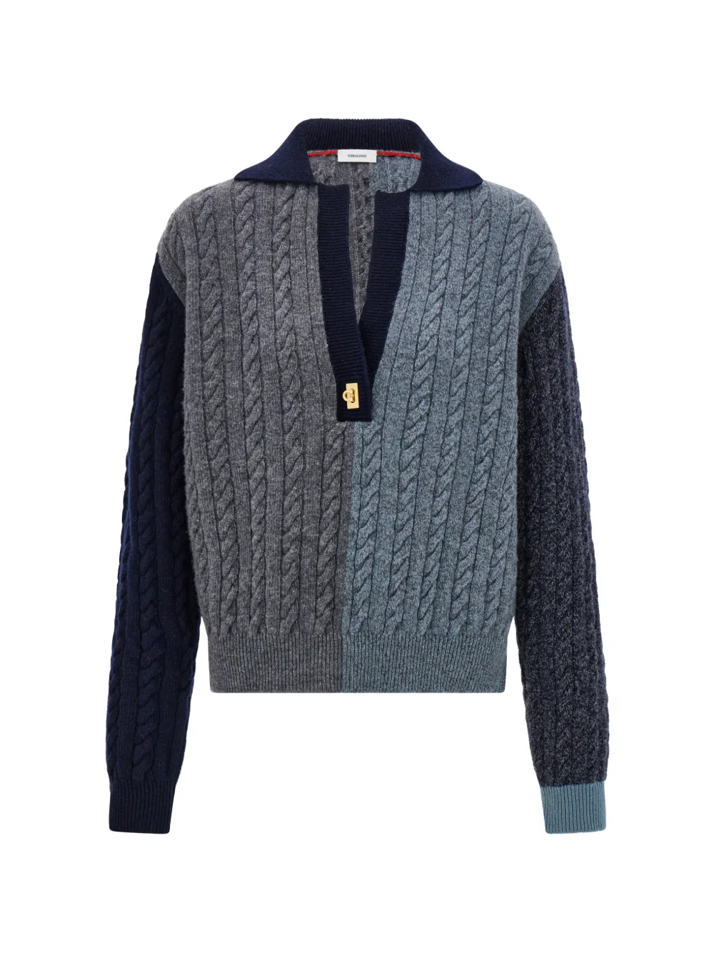 Ferragamo Zopfmuster mit Gancio-Detail - Grau