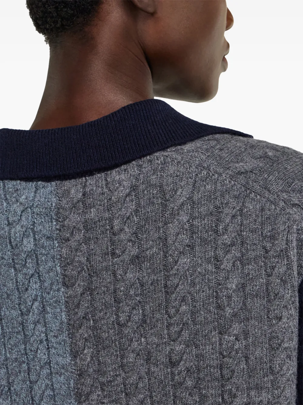 Ferragamo Kabelgebreid vest met Gancio-detail Grijs