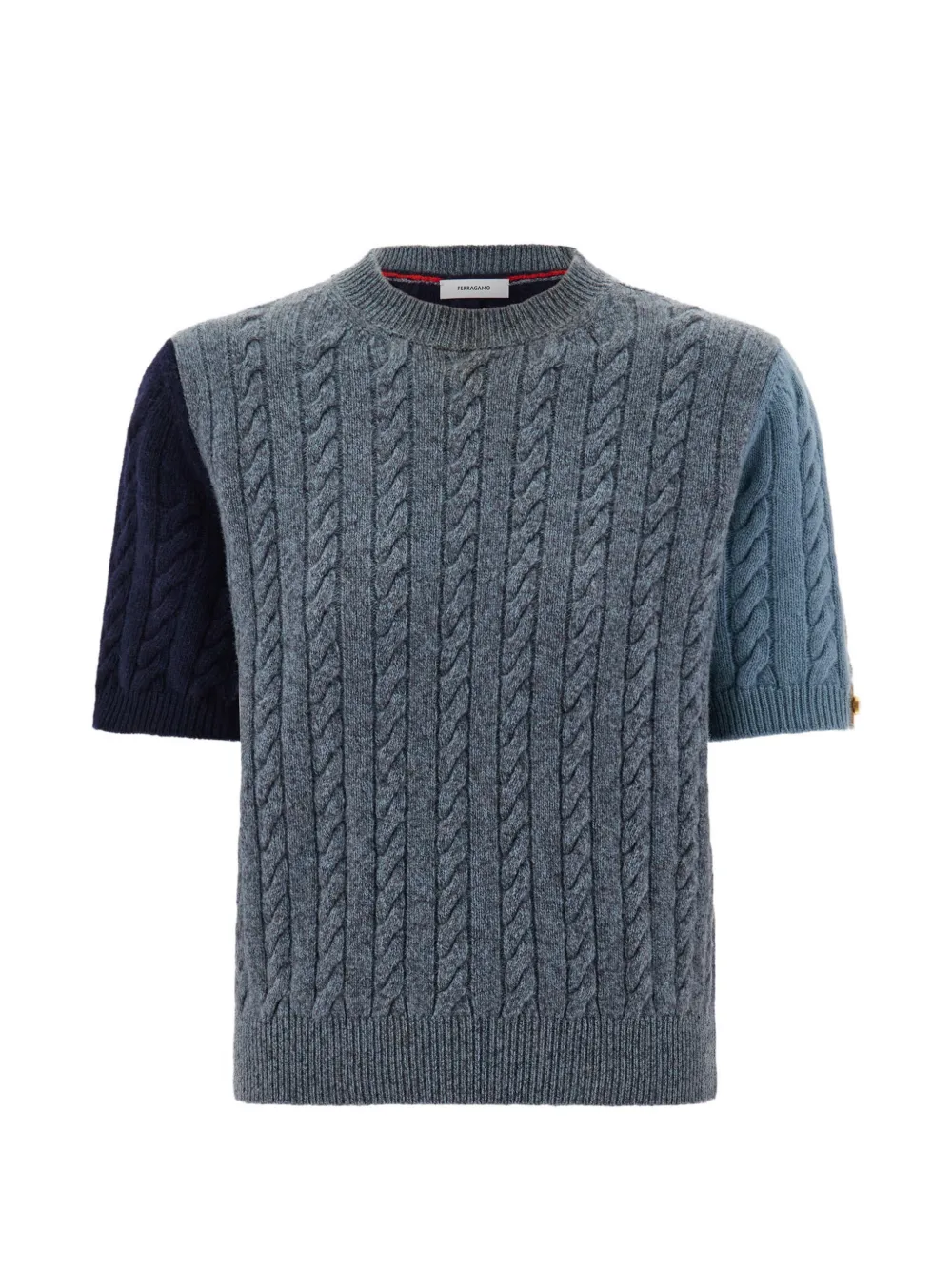 Ferragamo Top Gancini a maniche corte - Grigio