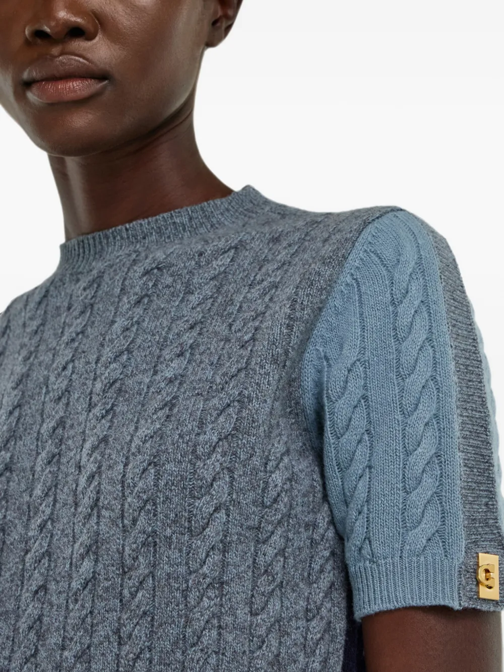 Ferragamo Gancio top met korte mouwen Grijs