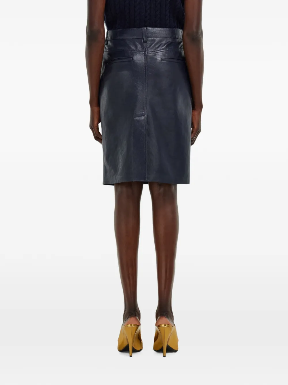 Ferragamo Hug midi-rok met gespdetail Blauw