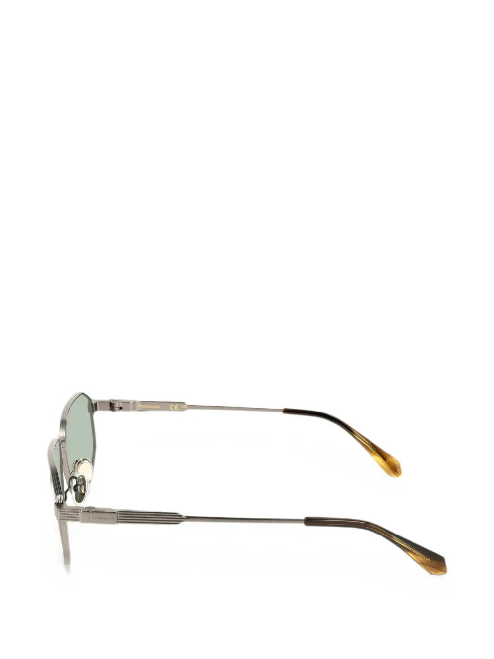 Ferragamo Eyewear Zonnebril met geometrisch montuur Grijs