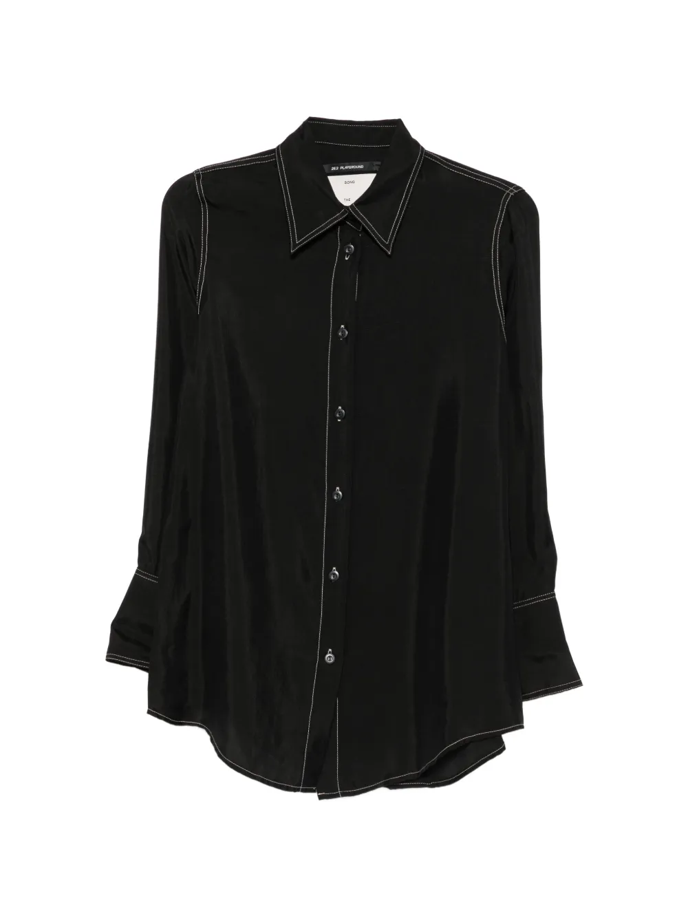 Song For The Mute contrast-stitch shirt