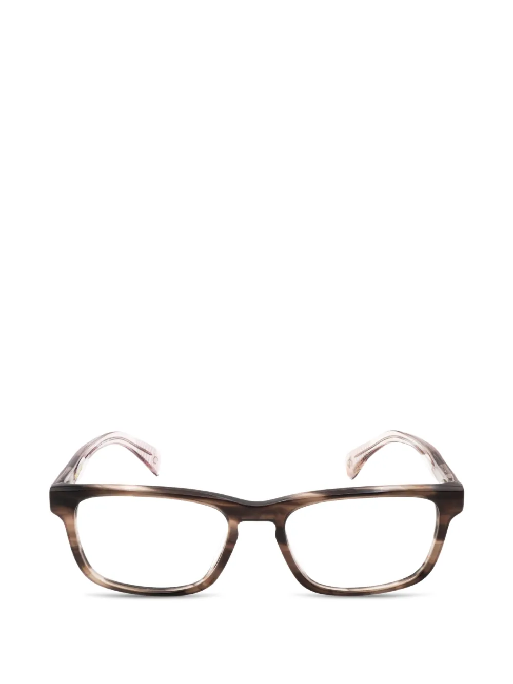 RAG & BONE EYEWEAR horn-effect rectangle-frame glasses
