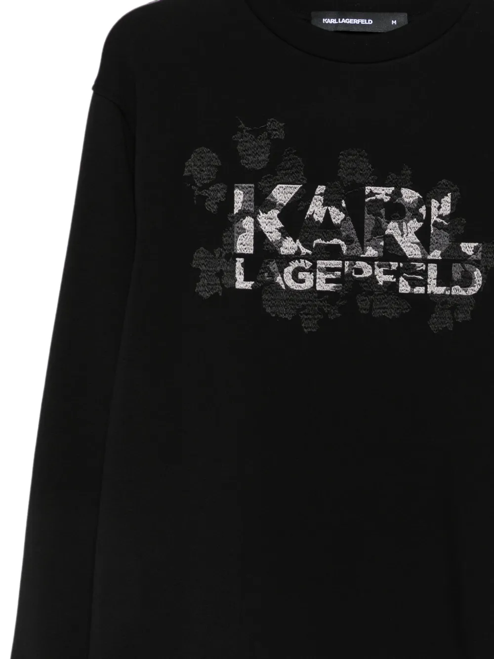Karl Lagerfeld Sweater met geborduurd logo Zwart