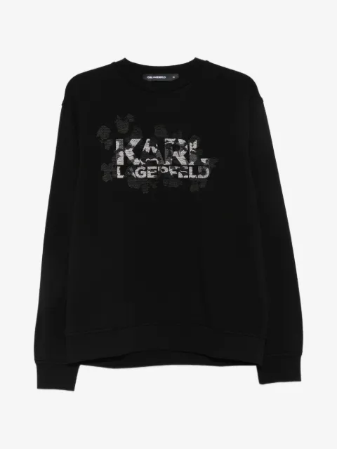Karl Lagerfeld logo-embroidered crew-neck sweatshirt