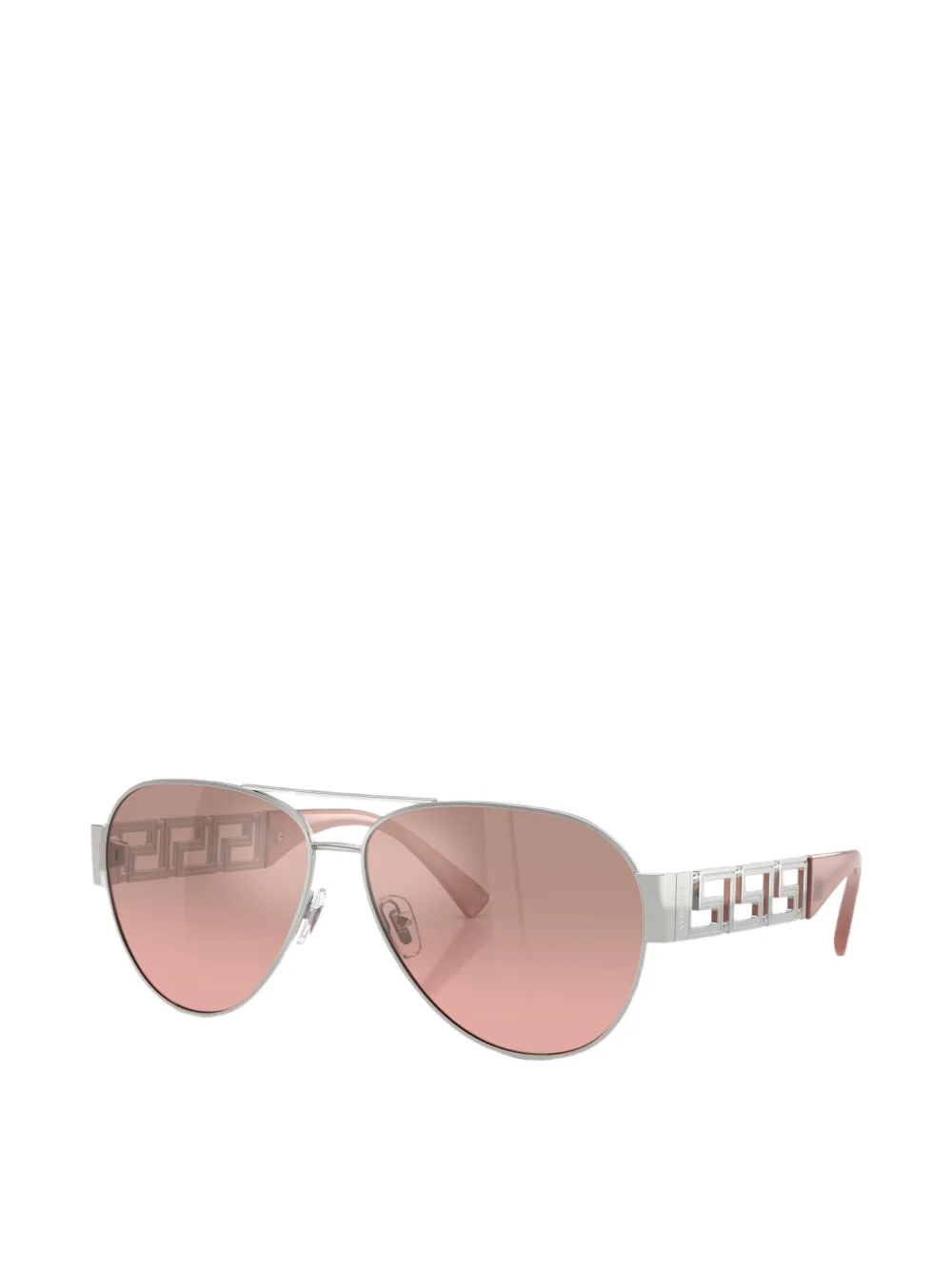 Versace Eyewear Greca zonnebril met piloten montuur Zilver