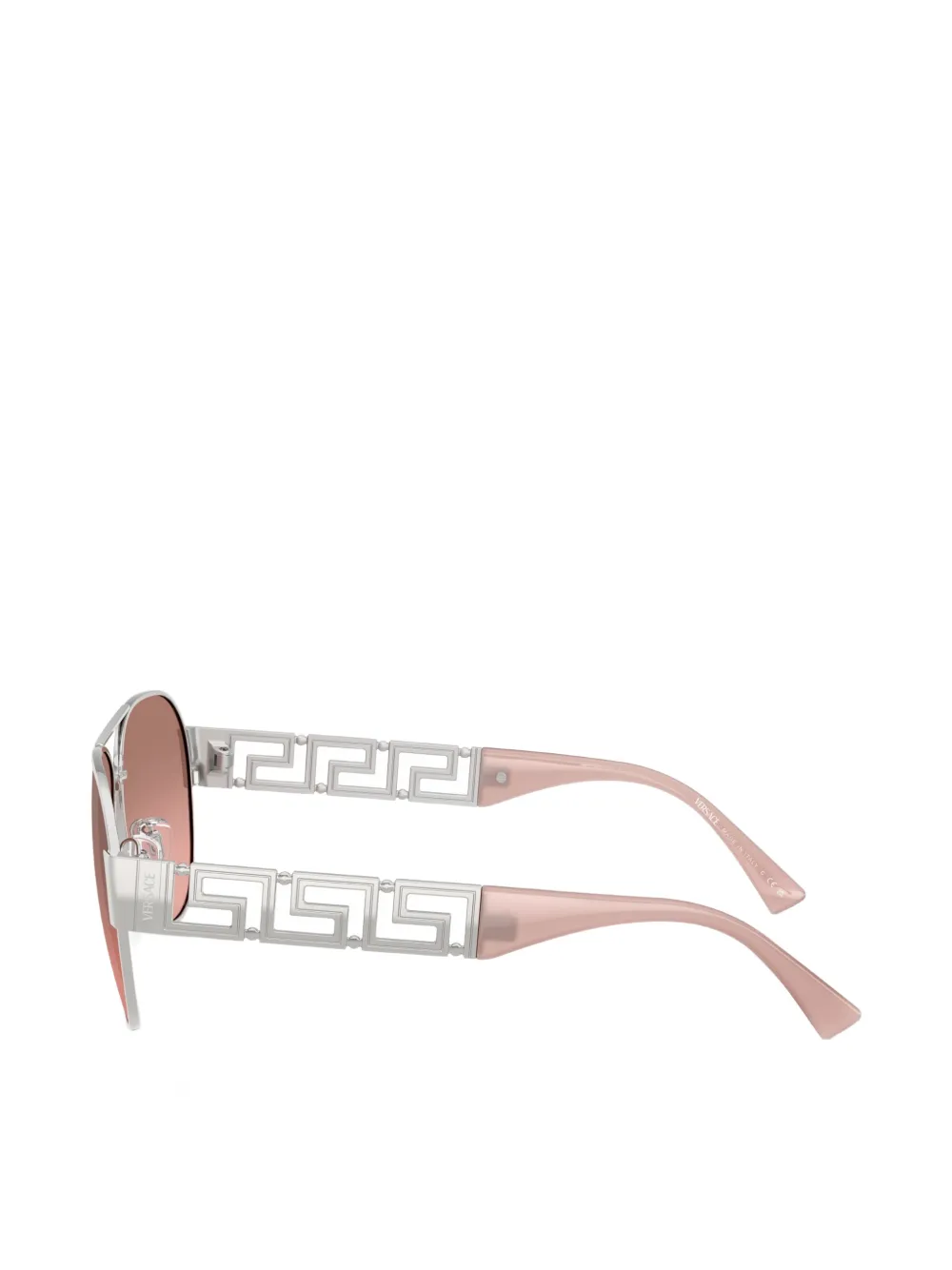 Versace Eyewear Greca zonnebril met piloten montuur Zilver