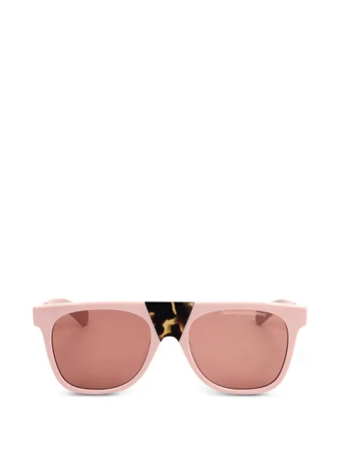 Calvin Klein tortoiseshell-effect square-frame sunglasses
