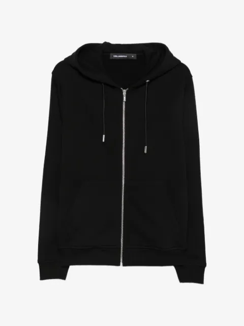 Karl Lagerfeld zip-up drawstring hoodie