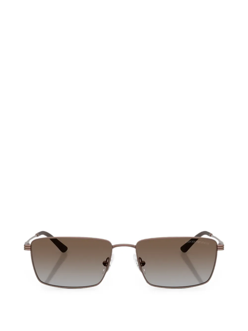 Emporio Armani Sonnenbrille mit eckigem Gestell - Braun