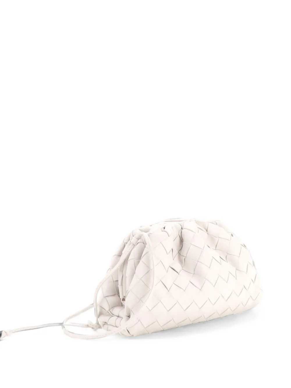 Bottega Veneta Pre-Owned The Pouch Intrecciato Nappa Mini crossbody bag - White